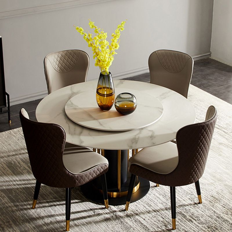 Glam Faux Leather Dining Chairs Wood Armless Dining Chair for Home Use Clearhalo 'Dining Chairs' 'Dining Tables & Seating' 'dining_chair' 'furn' 'furn_dining_chair' 'Furniture' 'furniture_dining_chair' 'Kitchen & Dining Furniture' 1200x1200_e909dded-3f93-4dba-b810-da68e1d6f9d6