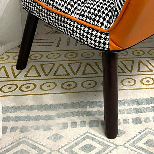 Armless Office Chair 4 Legs Wood Desk Chair for Bedroom Home