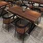 Industrial 1/5 Pieces Dining Set Rectangle Pine Wood Dining Table for Barbecue Shop