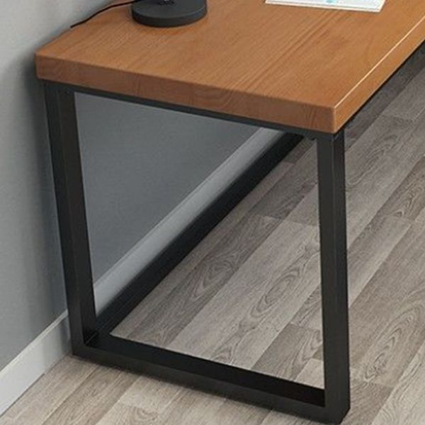 Modern Wooden Office Desk Sled Base Writing Desk , 29.53" Tall (Cabinet not Included) Clearhalo 'furn' 'furn_office_desk' 'Furniture' 'Office Desks' 'Office Furniture' 'office_desk' 1200x1200_e90c1a3c-3b42-43b5-bd60-9ad37a97b84f