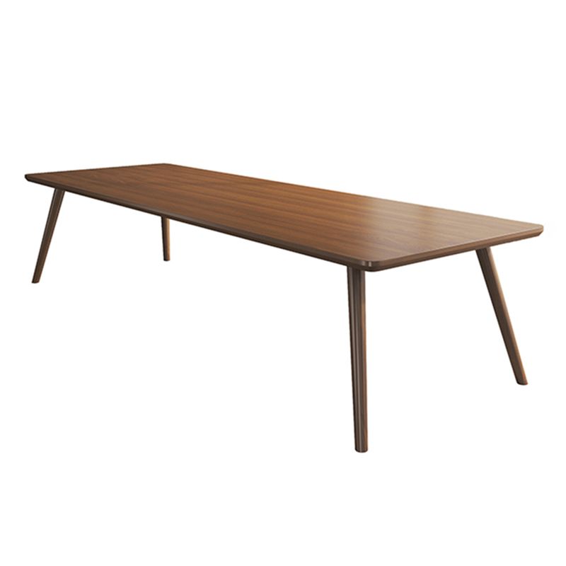 Rectangle Solid Pinewood Brown Tone Dining Table Simplicity 4 Legs Table for Dining Room Clearhalo ' dining_table' 'Dining Tables & Seating' 'Dining Tables' 'furn' 'furn_dining_table' 'Furniture' 'furniture_dining_table' 'Kitchen & Dining Furniture' 'kitchen&dining_furn' 'kitchen' 'kitchen_dining_table' 1200x1200_e90c6fbb-4a23-4311-b2bf-00962093c64e