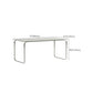 Table de tareas de forma rectangular de escritorio de estilo moderno de vidrio con 2 legs para el hogar