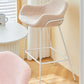Scandinavian Upholstered Armed Bar Stool Matte Finish Footrest Home Stool Clearhalo 'Bar Furniture' 'Bar Stools' 'bar_stools' 'furn' 'furn_bar_stools' 'Furniture' 'furniture_bar_stools' 'Kitchen & Dining Furniture' 1200x1200_e90f9c66-a6e4-408f-bbd3-368604bf1b67