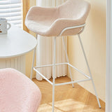 Scandinavian Upholstered Armed Bar Stool Matte Finish Footrest Home Stool Clearhalo 'Bar Furniture' 'Bar Stools' 'bar_stools' 'furn' 'furn_bar_stools' 'Furniture' 'furniture_bar_stools' 'Kitchen & Dining Furniture' 1200x1200_e90f9c66-a6e4-408f-bbd3-368604bf1b67