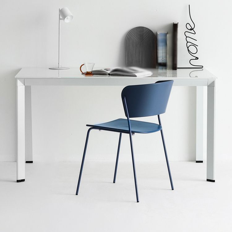 Contemporary Metal Stackable Chairs Kitchen Dining Room Open Back Side Chair Clearhalo ' kitchen&dining_furn' 'Dining Chairs' 'Dining Tables & Seating' 'dining_chair' 'furn' 'furn_dining_chair' 'Furniture' 'furniture_dining_chair' 'Kitchen & Dining Furniture' 'kitchen' 1200x1200_e9111813-a097-4aa3-b2fa-bb56a6281caf