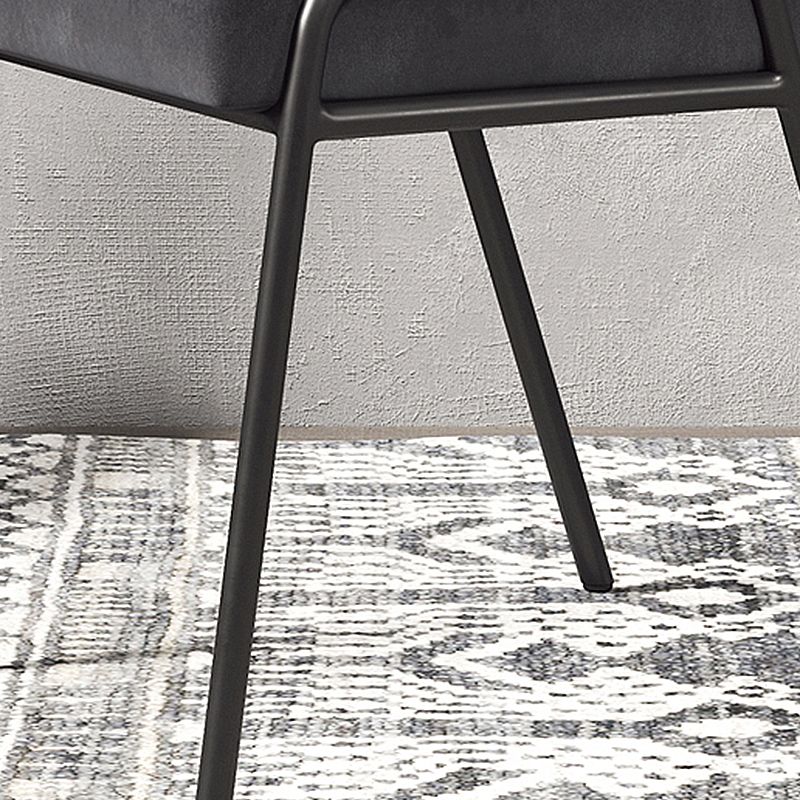 Scandinavian Home Side Chair Upholstered Metal Open Back Dining Room Chair Clearhalo ' kitchen&dining_furn' 'Dining Chairs' 'Dining Tables & Seating' 'dining_chair' 'furn' 'furn_dining_chair' 'Furniture' 'furniture_dining_chair' 'Kitchen & Dining Furniture' 'kitchen' 1200x1200_e9125953-31bc-4af5-be4c-9e87ec2becc6