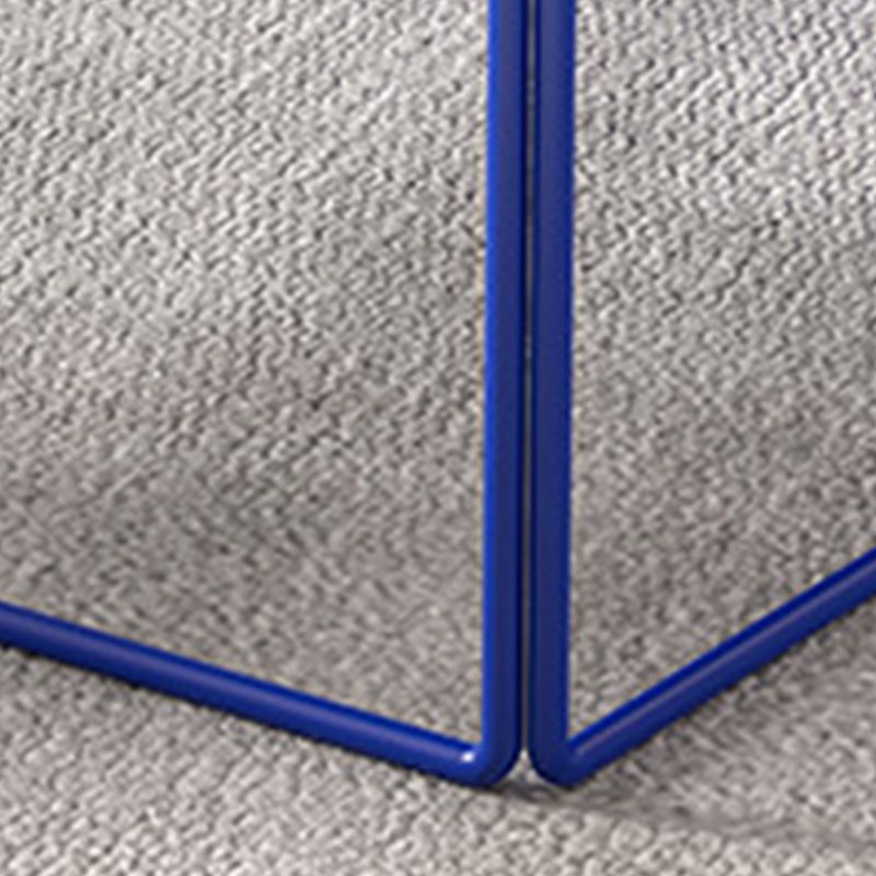 Mesa de centro individual rectangular con estructura de metal moderna Mid-Century