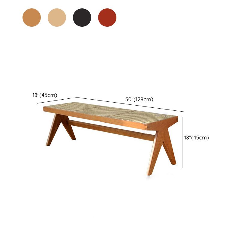 Tropical Solid Wood Bedroom Bench 50" L Seating Bench with Legs Clearhalo 'Benches' 'Chairs & Seating' 'furn' 'furn_benches' 'Furniture' 'Living Room Furniture' 1200x1200_e913c40c-e7e7-4878-b997-60a6dc778496