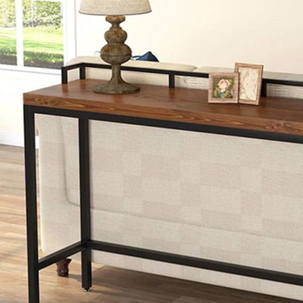 Tavolo da pranzo in legno in legno tavolo da pranzo industriale con base di cavalletto in nero