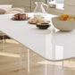 Simplicity Dinette Tafel Rechthoekige stenen eettafel in wit