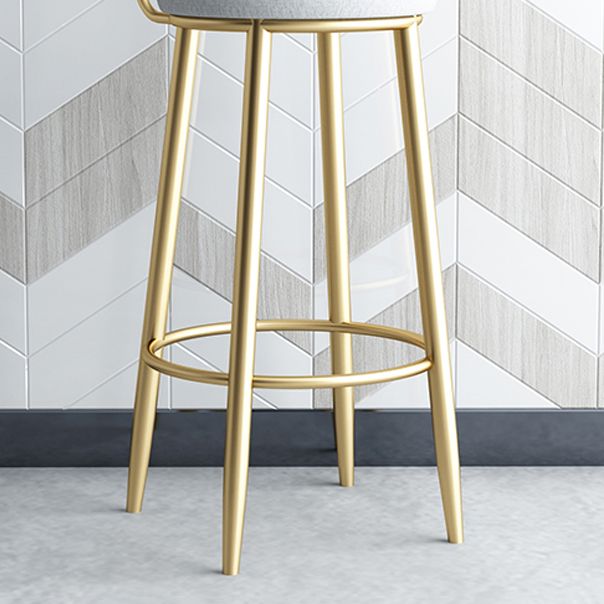 Glam Style Velvet Cushion Stool Low Back Bar Stool with Metal Leg Clearhalo 'Bar Furniture' 'Bar Stools' 'bar_stools' 'furn' 'furn_bar_stools' 'furniture_bar_stools' 'Kitchen & Dining Furniture' 'kitchen&dining_furn' 'kitchen' 'kitchen_furn' Furniture' 1200x1200_e9171312-d89d-4c6c-9e6b-88281364a22e
