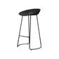Modern Footrest Counter-height Stool Indoor Plastic and Metal Bucket Counter Chair