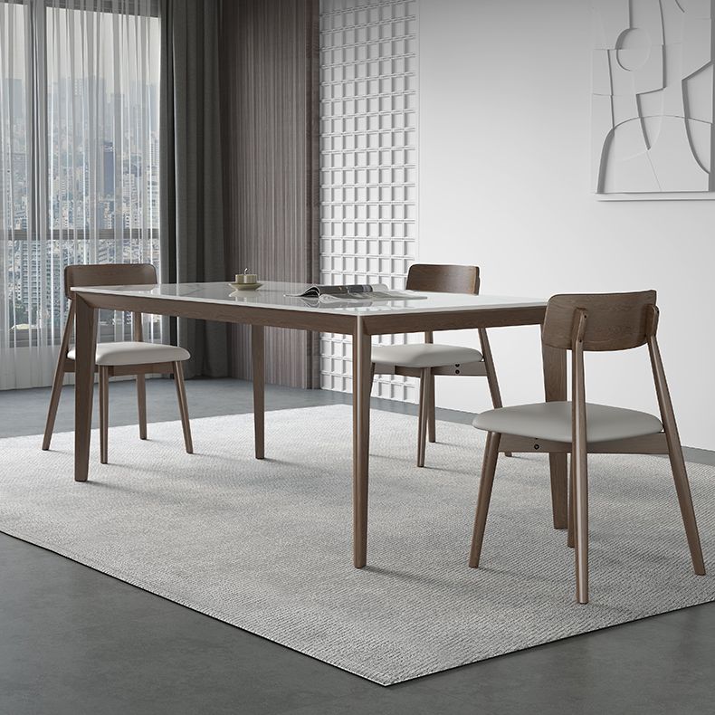 Rectangle Medieval Modern Dining Table Sintered Stone Table with 4 Wood Legs Clearhalo ' dining_table' 'Dining Tables & Seating' 'Dining Tables' 'furn' 'furn_dining_table' 'Furniture' 'furniture_dining_table' 'Kitchen & Dining Furniture' 'kitchen&dining_furn' 'kitchen' 'kitchen_dining_table' 1200x1200_e9182a2d-8a00-45bc-b915-9a5d7d396bf1