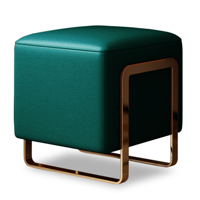 Luxurious Leather Vanity Makeup Table Set 2 Drawers Vanity Table with Mirror & Stool