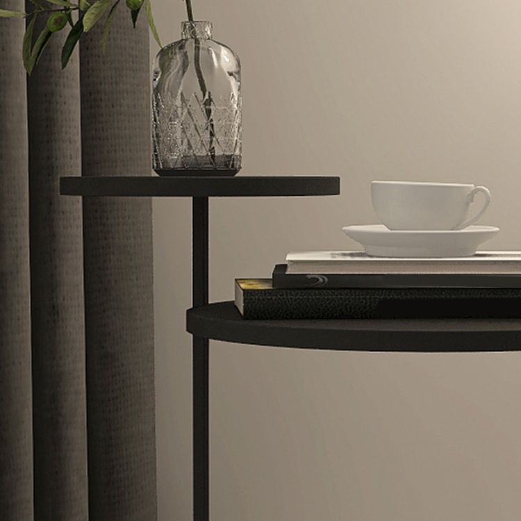 Contemporary Metal Accent Table Nightstand 21.65" Tall Bed Nightstand Clearhalo 'Bedroom Furniture' 'furn' 'furn_night_stand' 'Furniture' 'night_stand' 'Nightstands' 1200x1200_e918de17-9b84-4a26-8d0b-832f1ed840c7