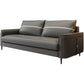 Modern Faux Leather Sofa Single Cushion Loose Back Sofa in Grey