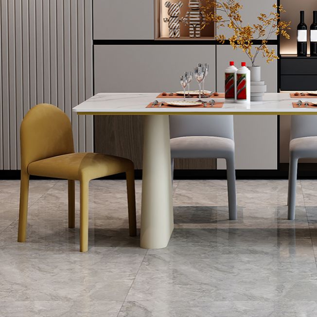 Stile moderno 1/5/7 pezzi set da pranzo tavolo da pranzo in pietra rettangolo per sala da pranzo