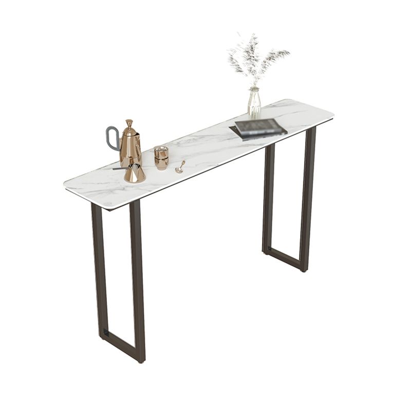 Industrial Bar Table Stone Top Carbon Steel Pedestal Bar Table Clearhalo 'Bar Furniture' 'Bar Tables' 'bar_tables' 'furn' 'furn_bar_tables' 'Furniture' 'Kitchen & Dining Furniture' 1200x1200_e91ae363-310c-45fe-af2d-0d52264c5ccd