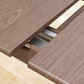 Extendable Solid Wood Dining Table Rectangular Table for Home