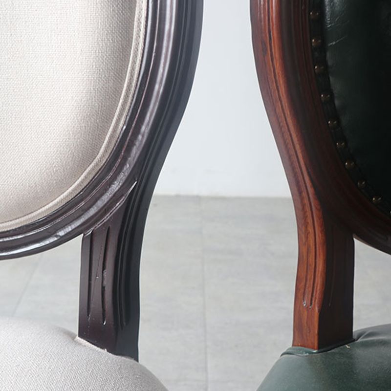 Farmhouse Fabric Dining Table Set 38"H King Louis Back Side Chair with Wooden Base for Restaurant Clearhalo ' kitchen&dining_furn' 'Dining Chairs' 'Dining Tables & Seating' 'dining_chair' 'furn' 'furn_dining_chair' 'Furniture' 'furniture_dining_chair' 'Kitchen & Dining Furniture' 'kitchen' 1200x1200_e91ba940-1c05-4807-84a2-5e7ca5eb7686