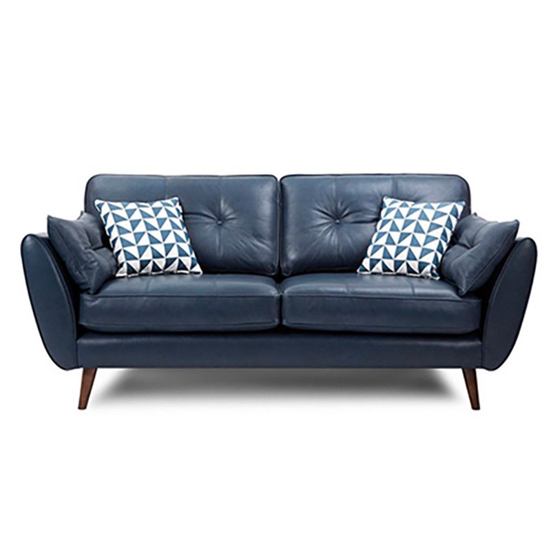 Wood Legs Modern Flared Arm Sofa Leather Standard Tufted Sofa Clearhalo 'furn' 'furn_sofas' 'Furniture' 'furniture_sofas' 'kitchen' 'kitchen_sofas' 'Living Room Furniture' 'Sofa' 'sofas' 1200x1200_e91bc539-ffc1-41f6-acad-a12830d10b9d