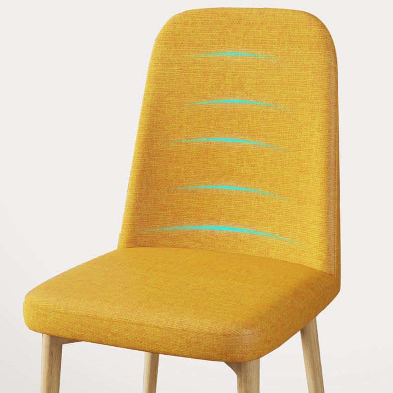 Scandinavian Home Parsons Chair Upholstered Solid Back Metal Dining Room Chair Clearhalo ' kitchen&dining_furn' 'Dining Chairs' 'Dining Tables & Seating' 'dining_chair' 'furn' 'furn_dining_chair' 'Furniture' 'furniture_dining_chair' 'Kitchen & Dining Furniture' 'kitchen' 1200x1200_e91cb78f-89d7-49bb-8a2a-48513281867a