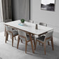 Table à manger en pierre moderne médiévale Table rectangulaire pour salle à manger