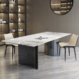 Modern 1/2/3/4/7 stukken rechthoek Dinerset Sintered Stone Top Dinette Table Set