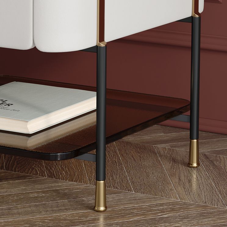 Tavolo da notte di stoccaggio contemporaneo 1 comodino da letto in legno