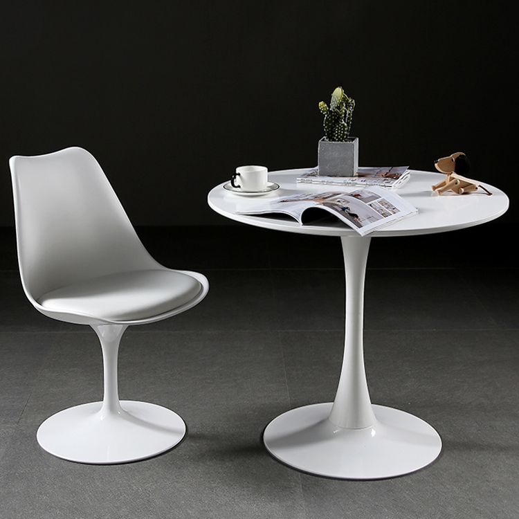 Metal Contemporary Round Dining Table Wood Top Table with Tulip Clearhalo ' dining_table' 'Dining Tables & Seating' 'Dining Tables' 'furn' 'furn_dining_table' 'Furniture' 'furniture_dining_table' 'Kitchen & Dining Furniture' 'kitchen&dining_furn' 'kitchen' 'kitchen_dining_table' 1200x1200_e91fe3bd-1e92-4427-b7f6-c2817d2ad4dd