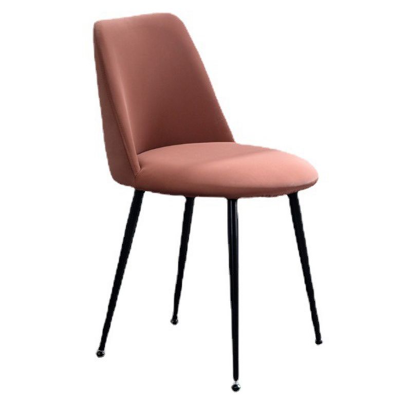 Scandinavian Glam Style Metal Solid Back Side Chair Colorful Chair Sets Clearhalo ' kitchen&dining_furn' 'Dining Chairs' 'Dining Tables & Seating' 'dining_chair' 'furn' 'furn_dining_chair' 'Furniture' 'furniture_dining_chair' 'Kitchen & Dining Furniture' 'kitchen' 1200x1200_e9217117-469f-41a5-9e56-78bc09db0406