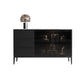 Modern Glass Doors Sideboard Buffet Living Room Sideboard , 15.7" W X 33.5" H