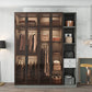 Mirrored Finish Cabinet with Glass Door Contemporary Interior Storage Cabinet