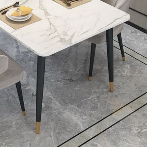 Modern Dinette Set 1/4/5 Pieces Rectangle White Marble Dining Table Set Clearhalo 'Dining Room Sets' 'Dining Tables & Seating' 'dining_room_set' 'furn' 'furn_dining_room_set' 'Furniture' 'Kitchen & Dining Furniture' 1200x1200_e923091d-3cd6-4b01-819b-e92166e5c969