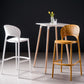 Modern Plastic Barstool Low Back Counter Stool in Matte Finish