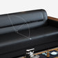 Square Arm Sofa 34.64" High Faux Leather/Genuine Leather Sofa