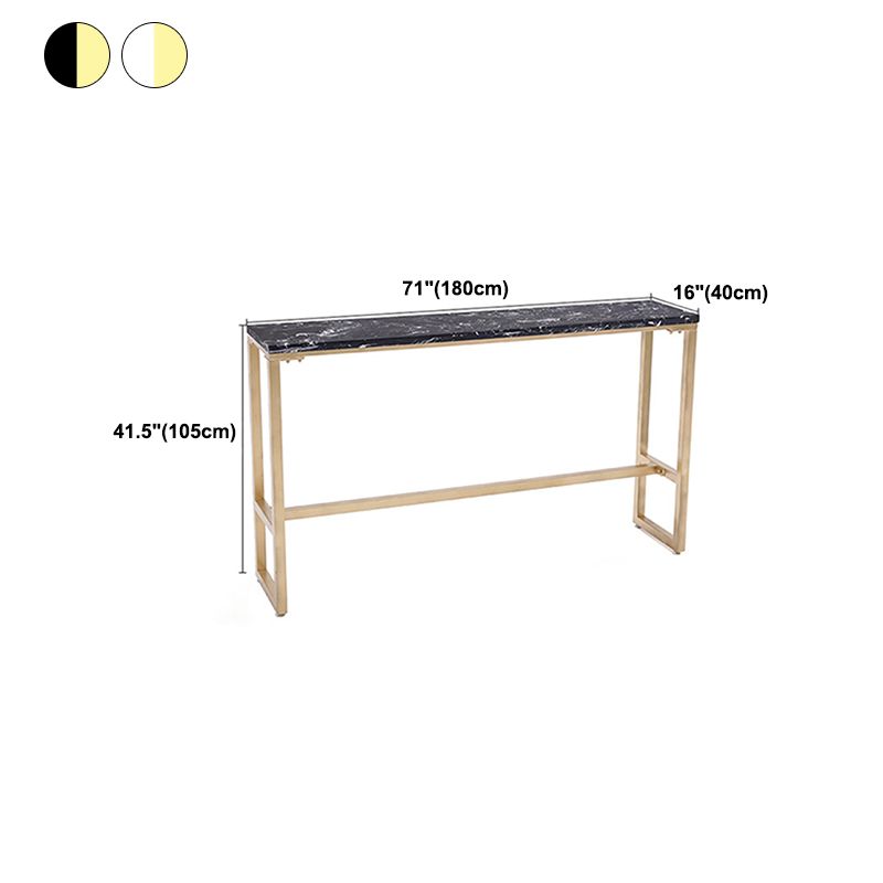 Glam Pub Table Solid Wood Bar Height Rectangle Bar Table for Breakroom Clearhalo 'Bar Furniture' 'Bar Tables' 'bar_tables' 'furn' 'furn_bar_tables' 'Furniture' 'Kitchen & Dining Furniture' 1200x1200_e927326f-c749-42f2-965c-b4eec3db032f