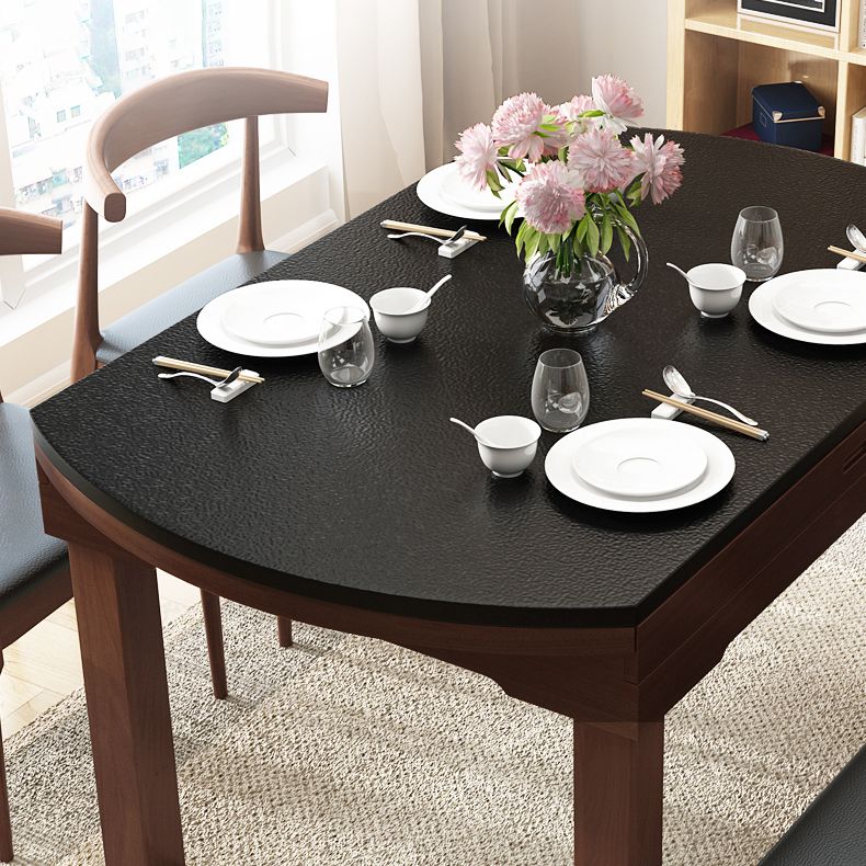 Contemporary Kitchen Dinner Table Extendable Wood Dining Table Clearhalo 'Dining Tables & Seating' 'Dining Tables' 'dining_table' 'furn' 'furn_dining_table' 'Furniture' 'Kitchen & Dining Furniture' 1200x1200_e927b6c8-7a9b-4340-8717-15f5c85c04e8