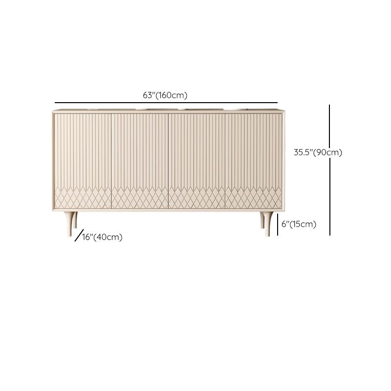 現代のサイドボードキャビネットは、キッチン用のドア付きの木製サイドボードテーブルを設計しました