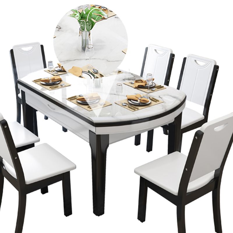 Mesa de comedor abatible Mesa de comedor contemporánea de 4 patas