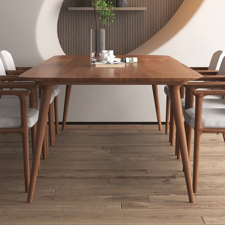 Rectangle Pine Solid Wood Table in Brown Modern Dining Table with 4 Legs for Restaurant Clearhalo ' dining_table' 'Dining Tables & Seating' 'Dining Tables' 'furn' 'furn_dining_table' 'Furniture' 'furniture_dining_table' 'Kitchen & Dining Furniture' 'kitchen&dining_furn' 'kitchen' 'kitchen_dining_table' 1200x1200_e92979c4-0df5-45e5-a5f4-1bba2bd5f0b9