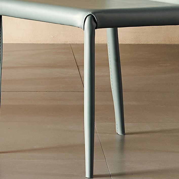 Sillas de estilo contemporáneo silla sin brazo para cocina con patas de metal