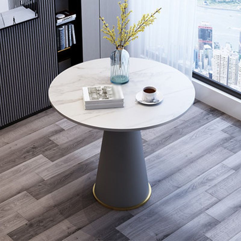 Modern Style Single Leg Base Solid Color Round Top Slate Coffee Table Clearhalo 'Coffee & Accent Tables' 'Coffee Tables' 'coffee_tables' 'furn' 'furn_coffee_tables' 'Furniture' 'furniture_coffee_tables' 'Living Room Furniture' 1200x1200_e92b76d1-8b6c-44f2-881a-d912fa6ae20c