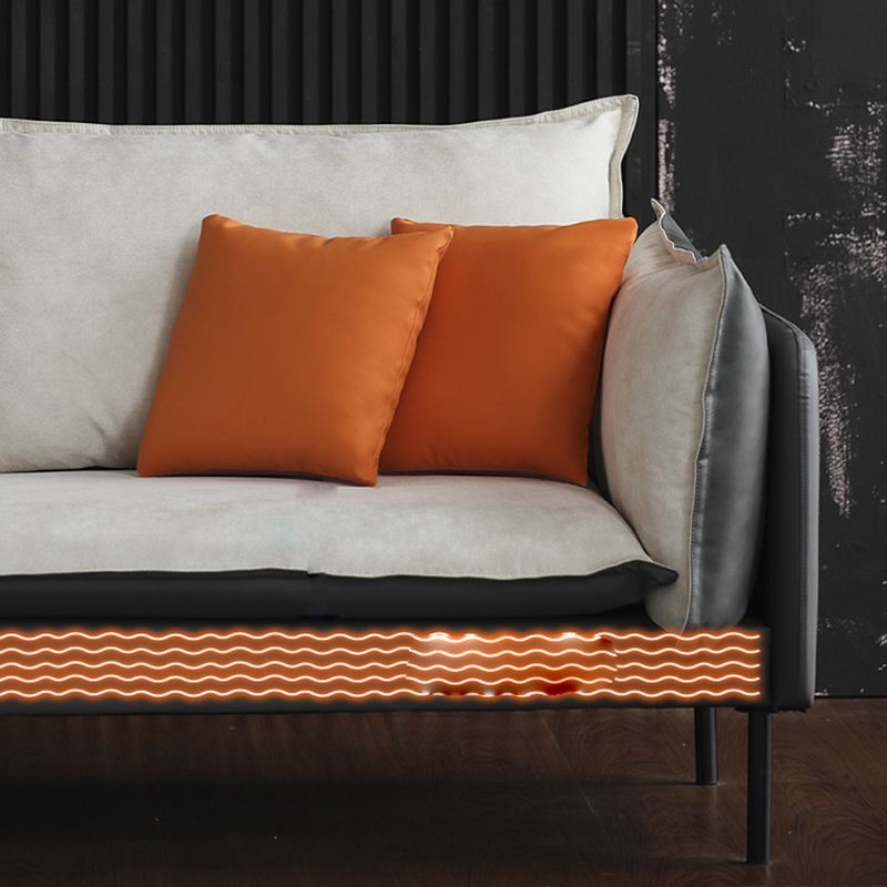 Nordic Style Ledersofa Quadrat -Tuftedofa für Wohnzimmer