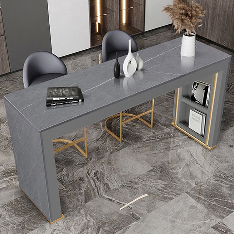Modern Rectangle Stone Counter Table 1/3 Pieces Bar Table Set for Kitchen Clearhalo 'Bar Furniture' 'furn' 'furn_home_bar_bar_sets' 'Furniture' 'Home Bars & Bar Sets' 'home_bar_bar_sets' 'Kitchen & Dining Furniture' 1200x1200_e92be813-80a2-49ca-9734-c51ec0b35275