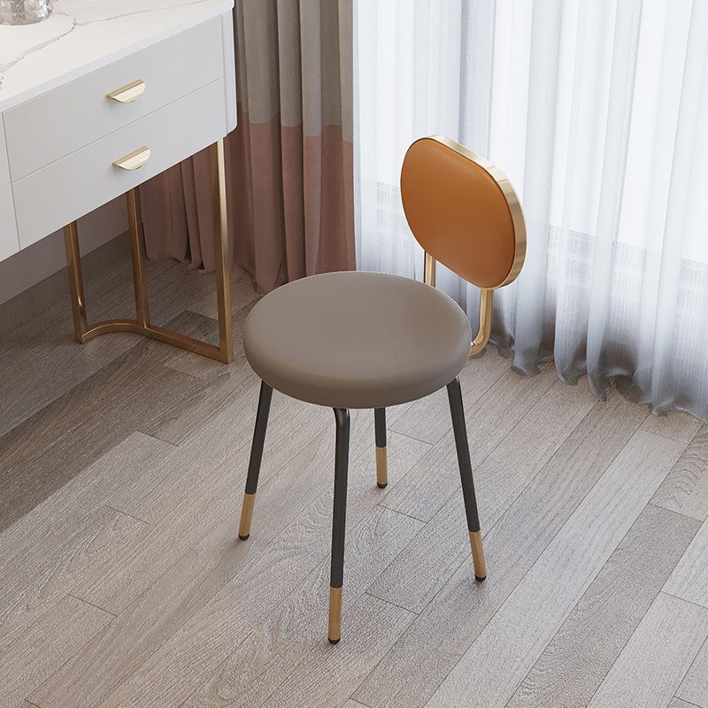 Nordic Design Open Back Side Armless Chairs Faux Leather Side Chair Clearhalo ' kitchen&dining_furn' 'Dining Chairs' 'Dining Tables & Seating' 'dining_chair' 'furn' 'furn_dining_chair' 'Furniture' 'furniture_dining_chair' 'Kitchen & Dining Furniture' 'kitchen' 1200x1200_e92c131c-e999-4493-acfe-e6796cd9df3b