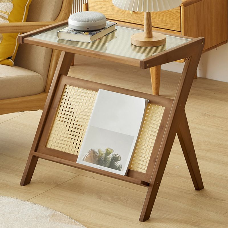 14" Wide Contemporary Corner Table Clear Rectangular Side Table Clearhalo 'Coffee & Accent Tables' 'End & Side Tables' 'end_side_tables' 'furn' 'furn_end_side_tables' 'Furniture' 'Living Room Furniture' 1200x1200_e92c9fdc-eada-4d71-9664-eb5d1fe7aefd