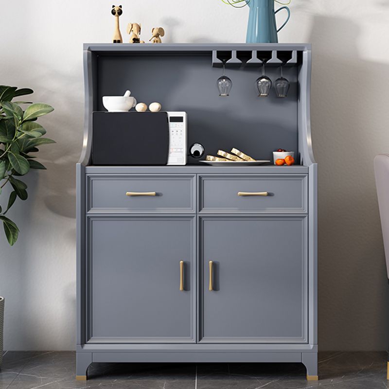 Moderne stijl buffettafel massief hout 49,6 "H zijbord met kasten en laden