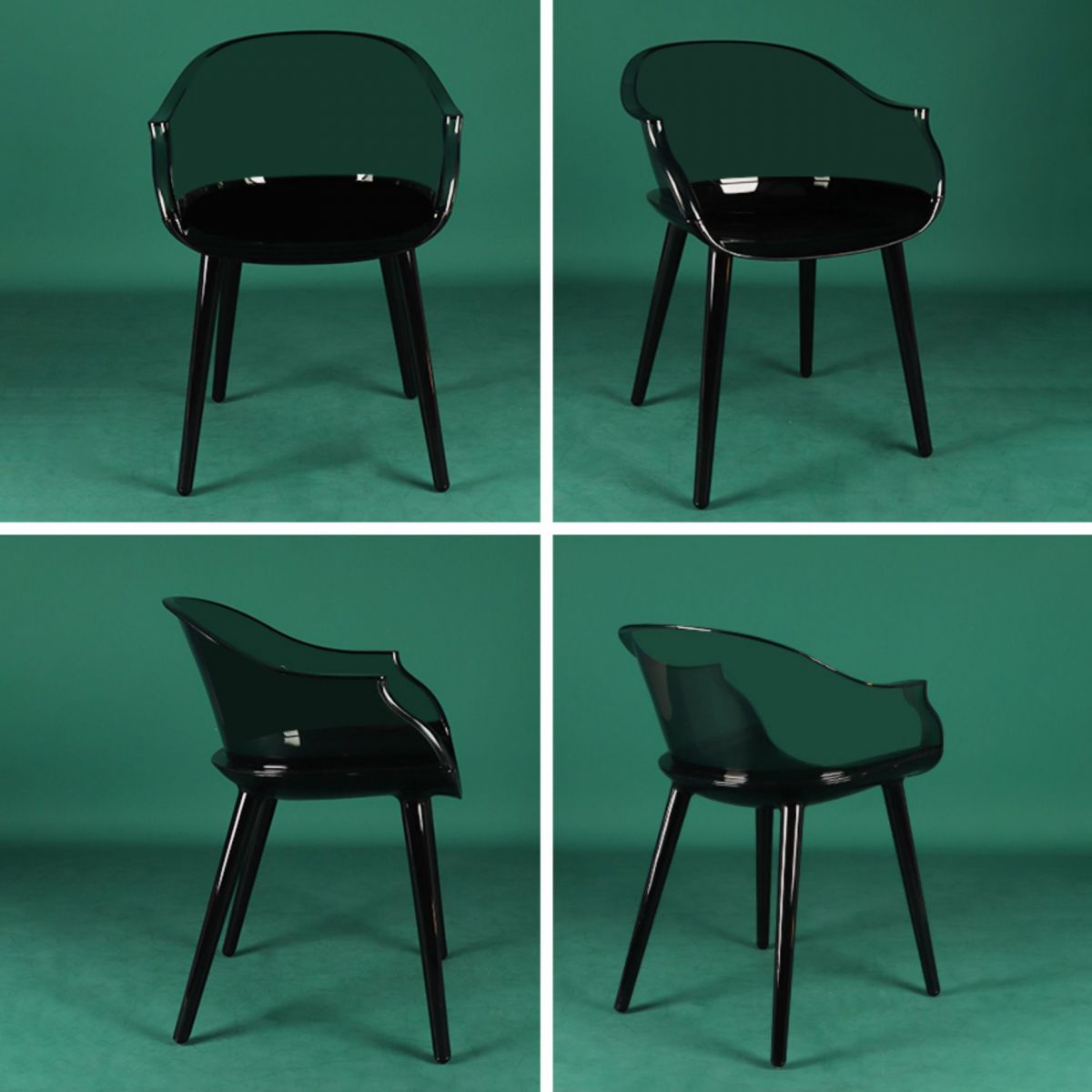 Scandinavian Style Plastic Chair Kitchen Solid Back Single Dining Arm Chair Clearhalo ' kitchen&dining_furn' 'Dining Chairs' 'Dining Tables & Seating' 'dining_chair' 'Furniture' 'furniture_dining_chair' 'Kitchen & Dining Furniture' 'kitchen' 1200x1200_e92d8291-cc75-4761-8fcb-9dd8a152ac44