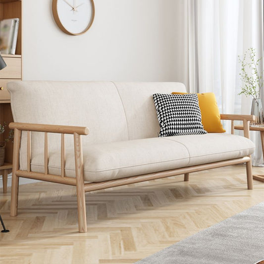 Farmhouse Faux Leather Cushions Sofa Standard Square Arm Settee with Wooden Frame Clearhalo 'furn' 'furn_sofas' 'Furniture' 'furniture_sofas' 'Living Room Furniture' 'Sofa' 'sofas' 1200x1200_e92ff6b9-ac07-440c-9cae-d3035f586f3a